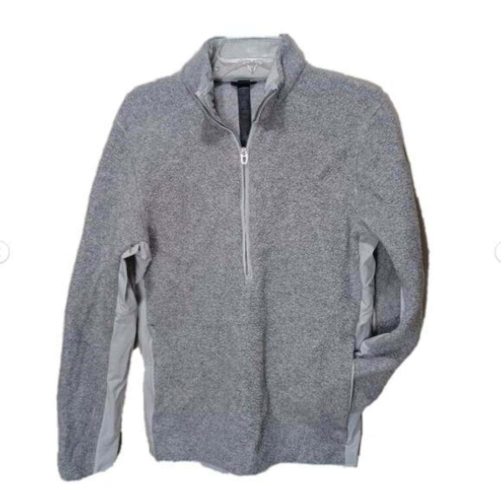 Lululemon Athletica Men's Gray Sherpa Wool Pullover Jacket Size Small